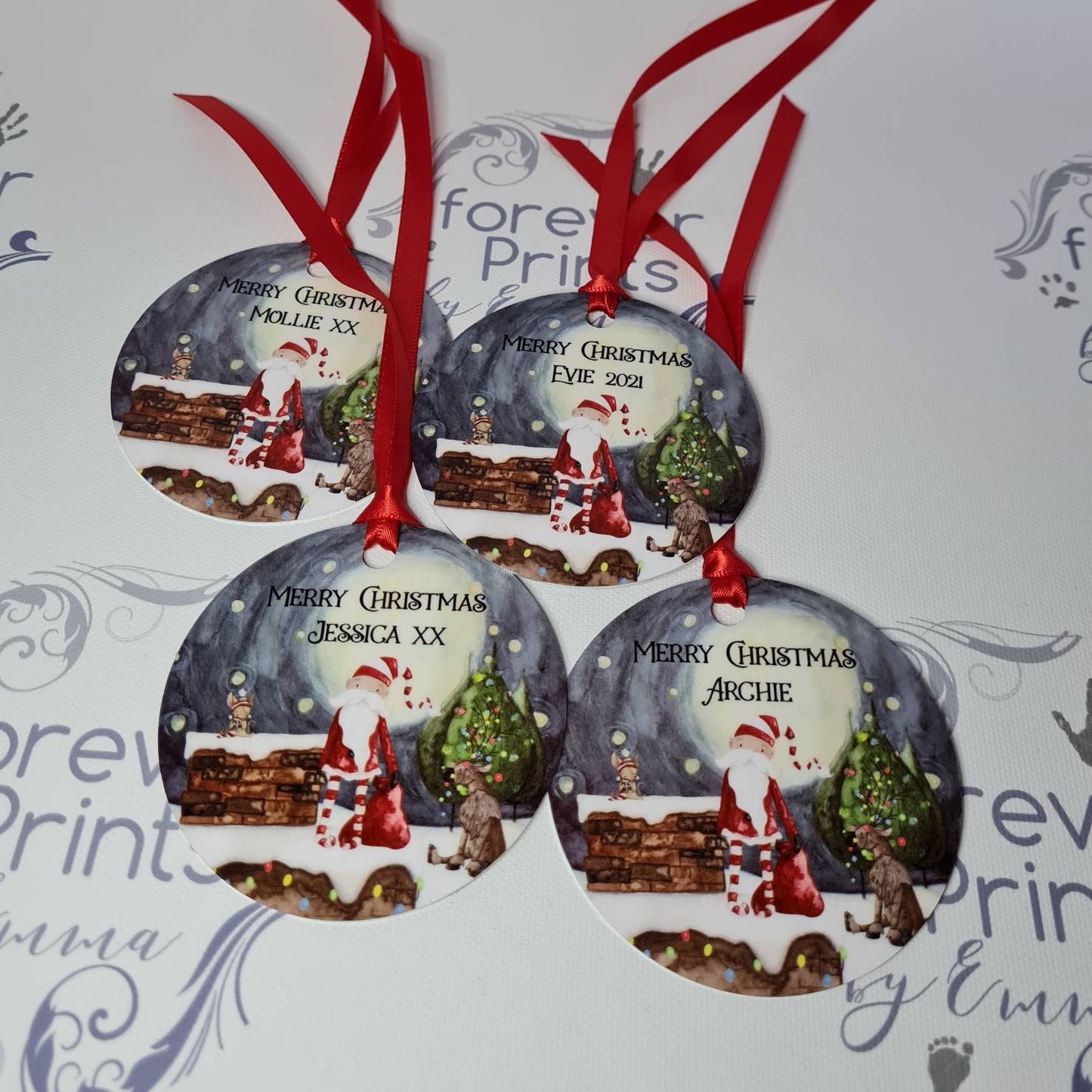 Personalised Christmas decoration - Christmas tree decoration - santa decoration