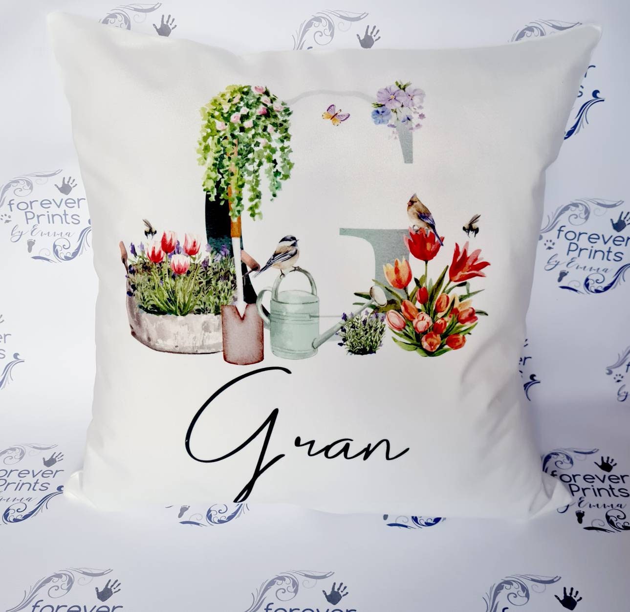 Personalised gardening cushion, gardening gift, gift for gardener.