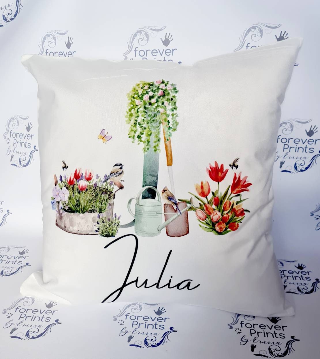 Personalised gardening cushion, gardening gift, gift for gardener.