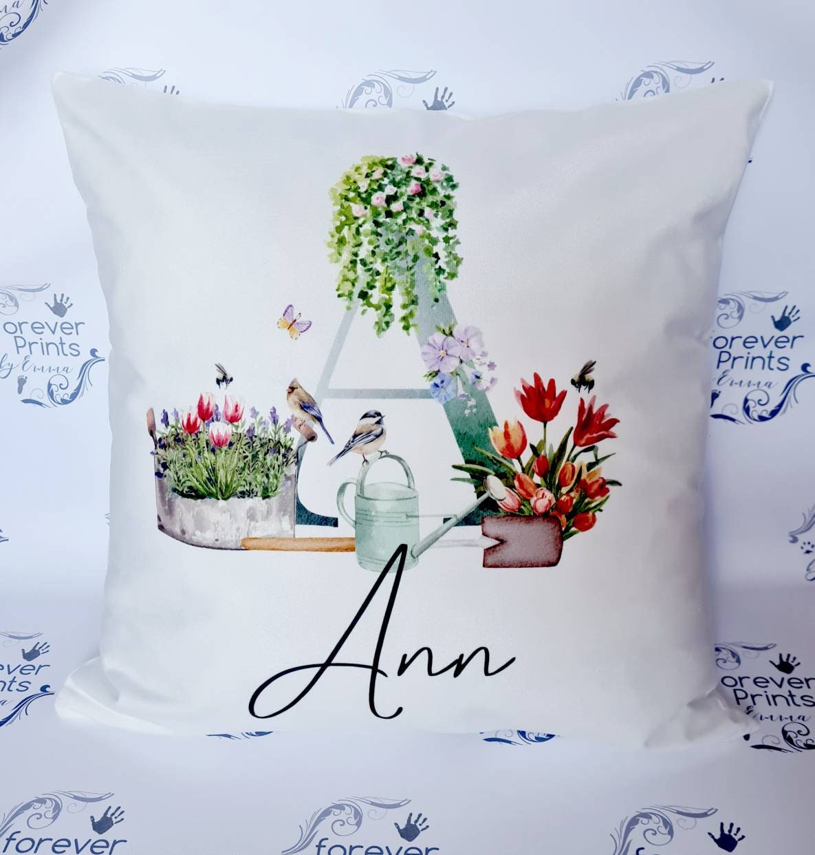 Personalised gardening cushion, gardening gift, gift for gardener.