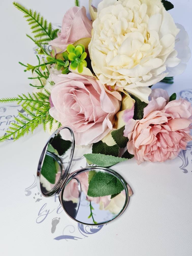 wedding compact mirror, bridesmaid gift, maid of honour gift, flower girl gift