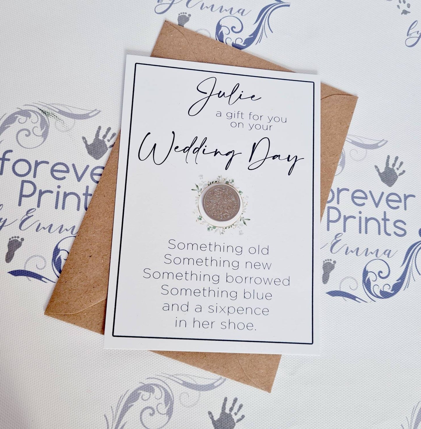 sixpence in her shoe, bride gift, wedding tradition