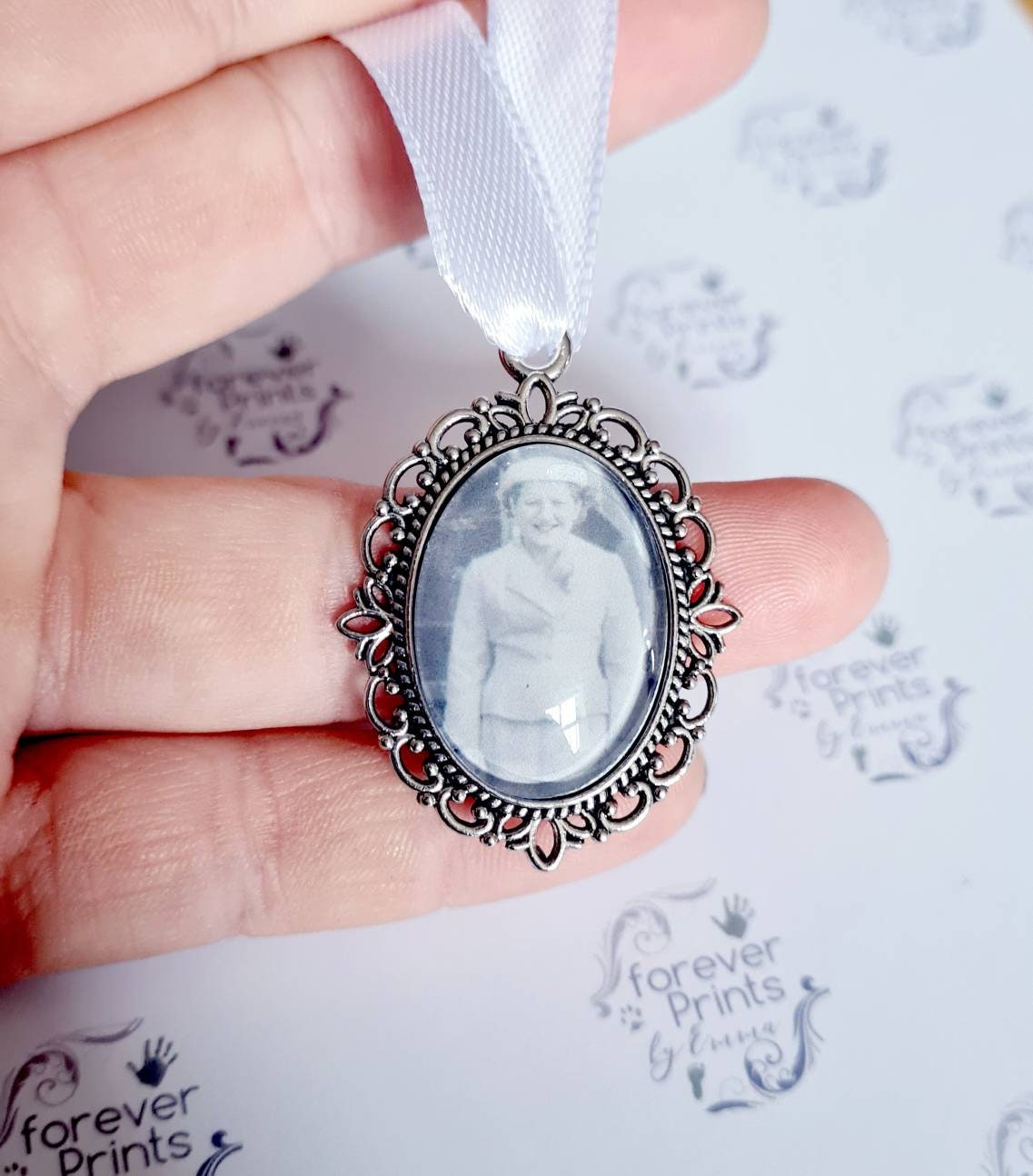 wedding remembrance phto bouquet charm, wedding bouquet car