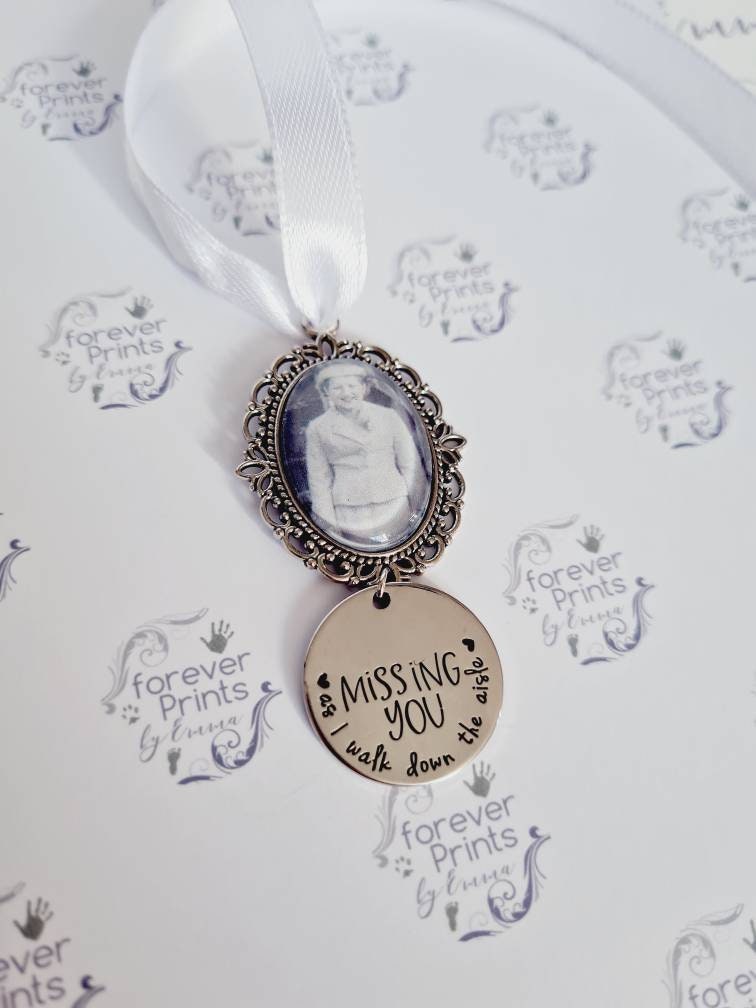 wedding remembrance phto bouquet charm, wedding bouquet car