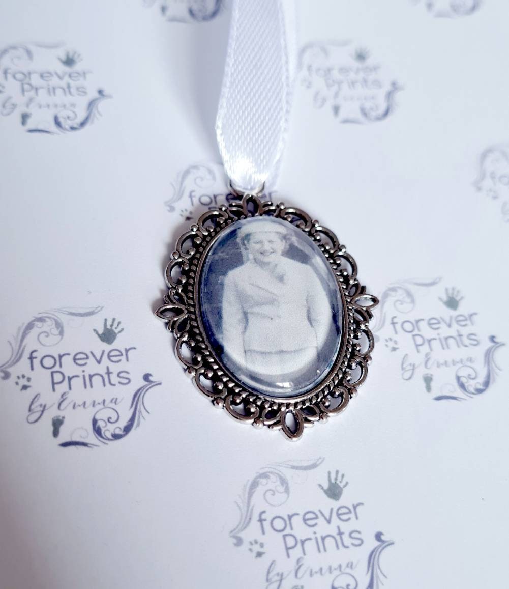 wedding remembrance phto bouquet charm, wedding bouquet car