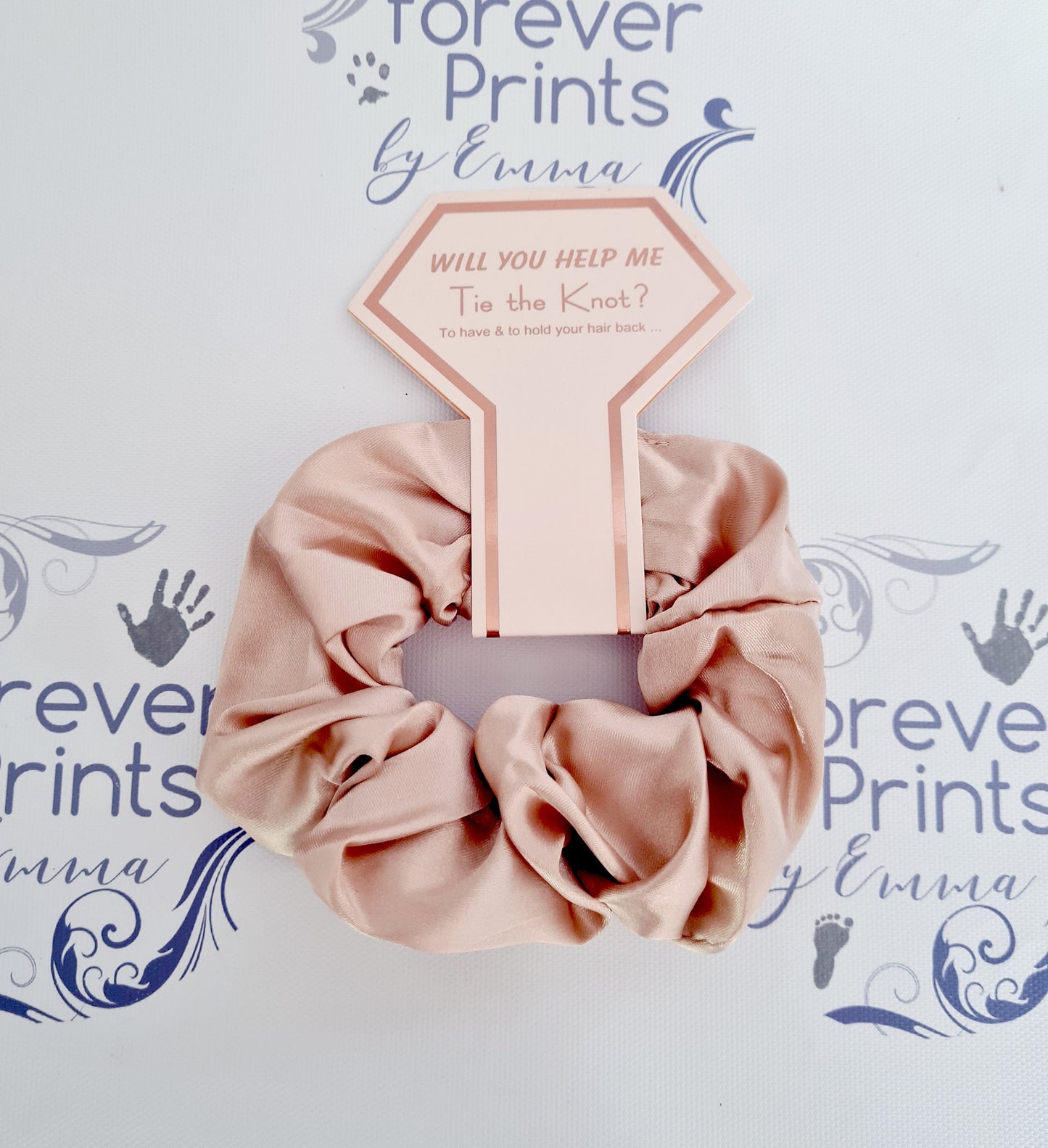 Bridesmaid scrunchies, tie the knot