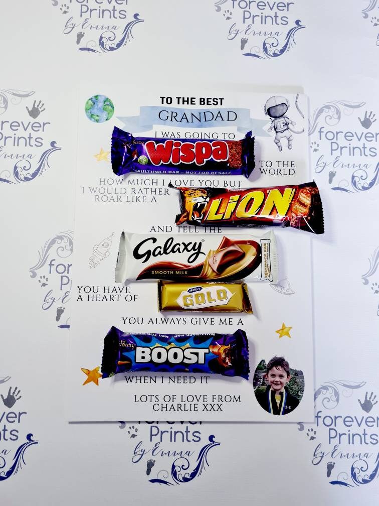 Dad chocolate board gift, daddy chocolate gift, father's day gift