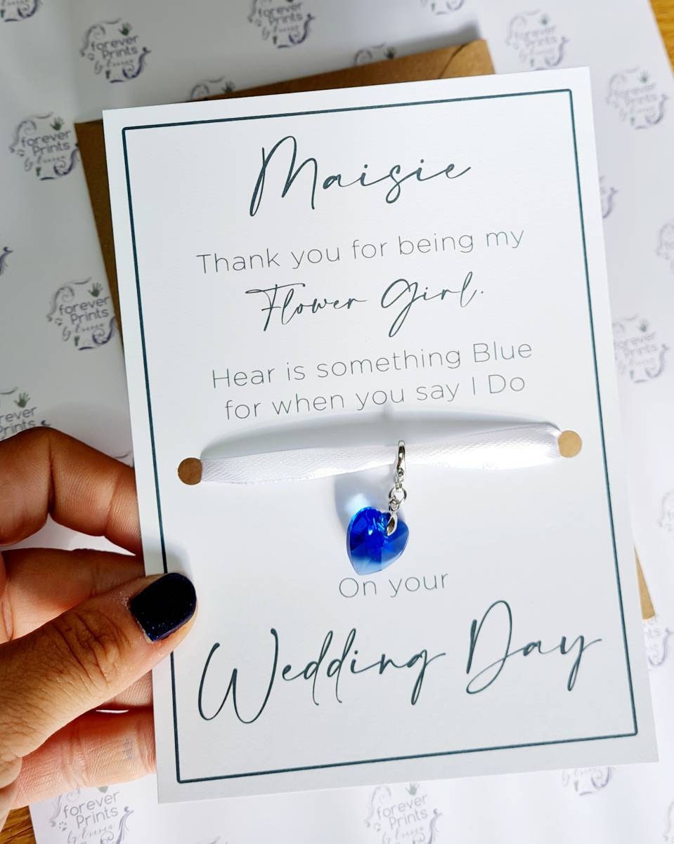 Something blue Flower Girl gift, wedding gifts, something old something new, wedding tradition