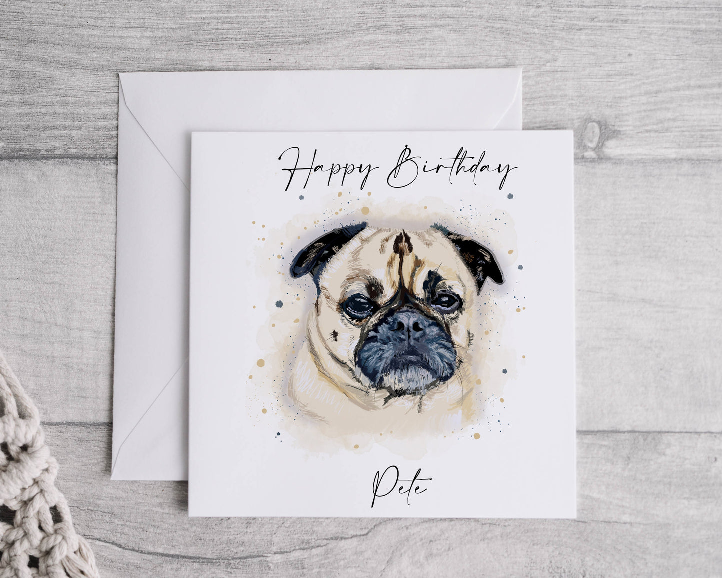 Dog or Cat birthday card, dog birthday card, personalised birthday card