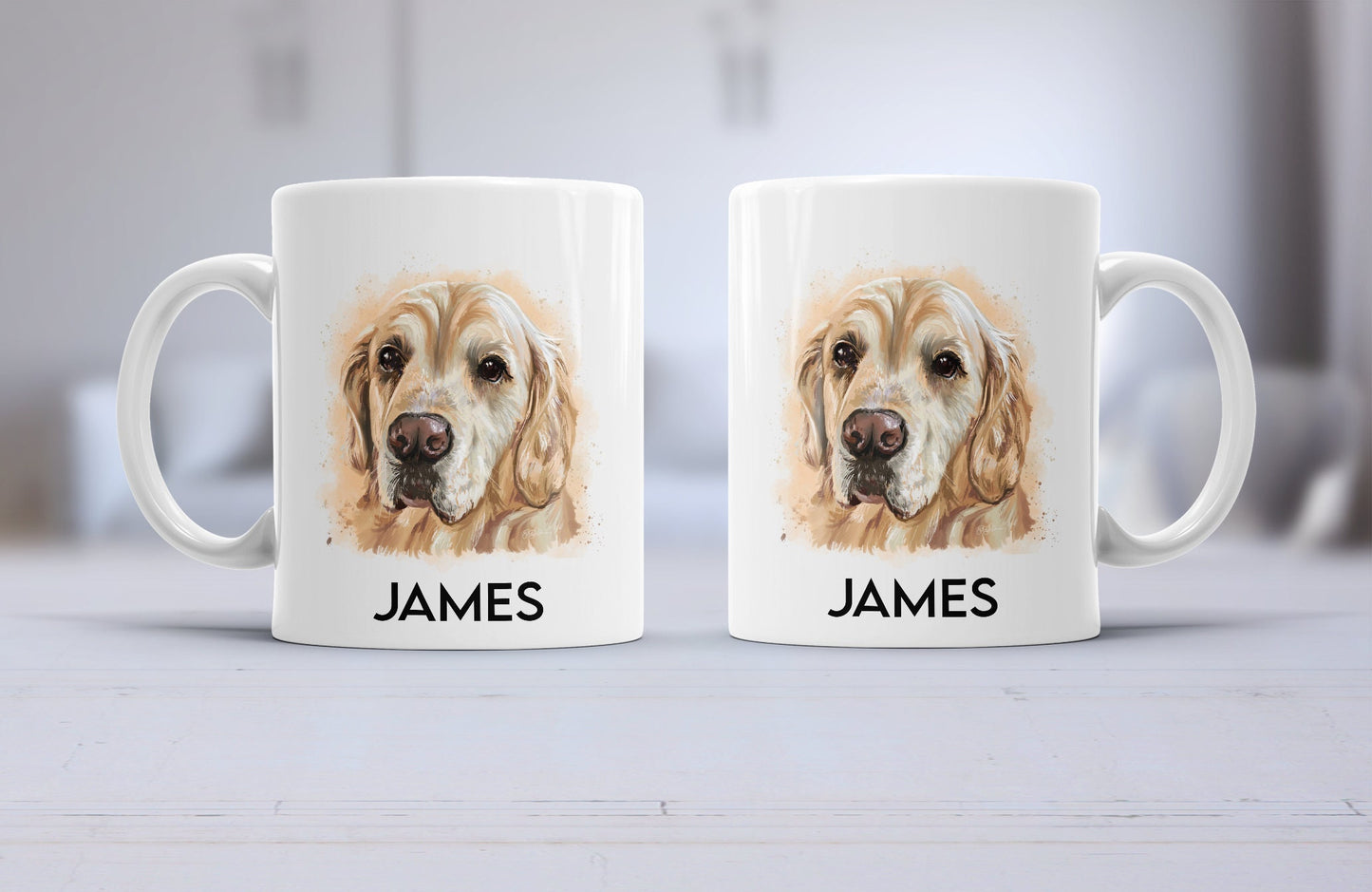 Dog and cat mug, personalised pet cup