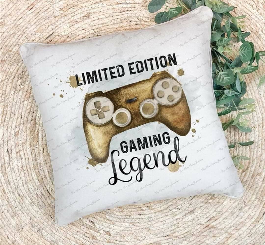 Personalised Gamer Cushion, Soft Polyester Pillow (40cm x 40cm)