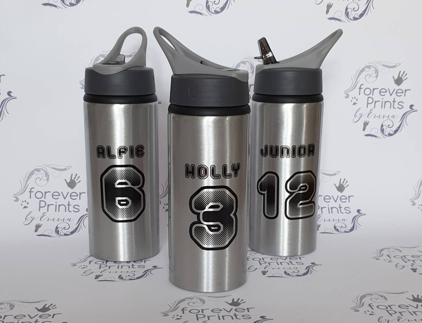 Metal water bottle, personalised drinks bottle