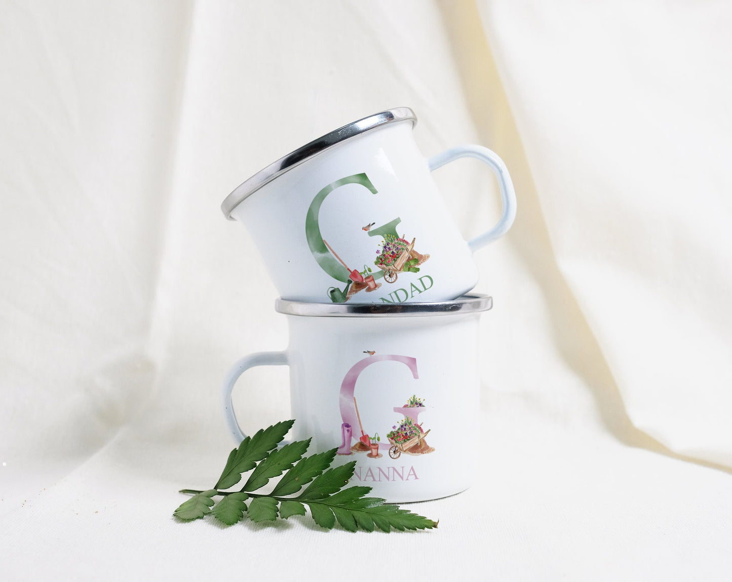 Personalised Gardening Mug, Metal Outdoor Mug, Father's Day Gift