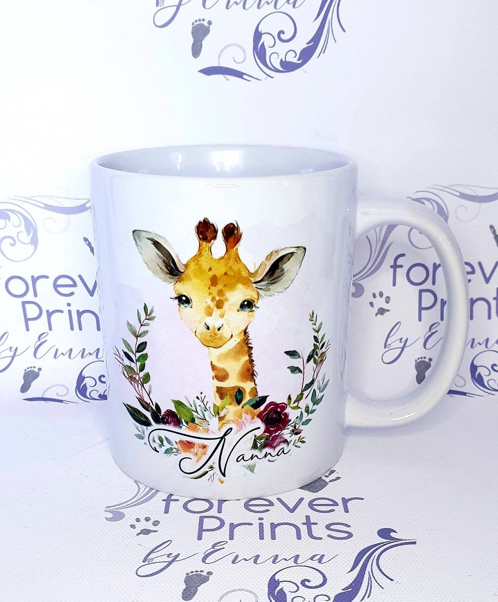 Personalised Giraffe Mug | Safari Animal Lover Gift