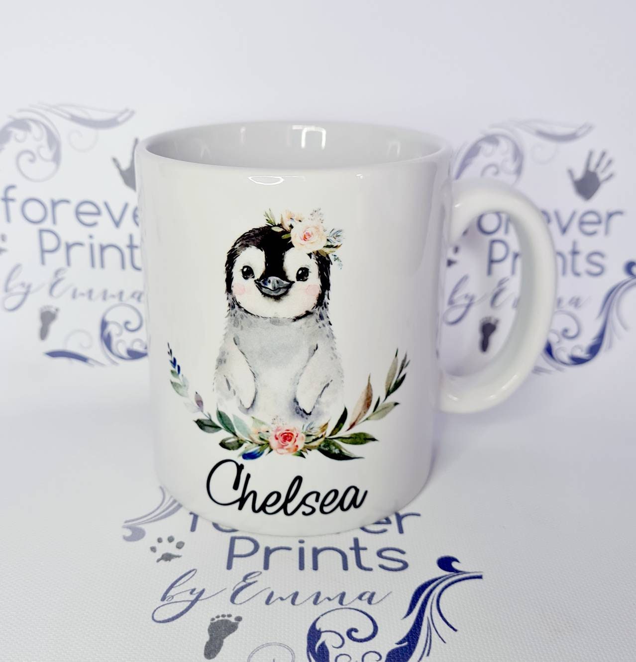 Personalised Penguin Mug, Animal Lover Gift