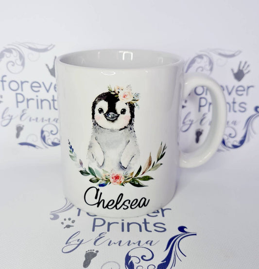Personalised Penguin Mug, Animal Lover Gift