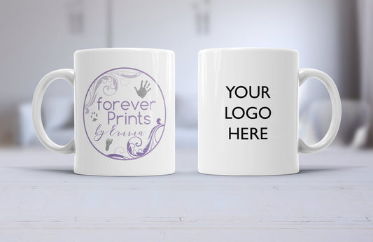 Custom Logo Mug, Business Branding, 10oz Printed Mug