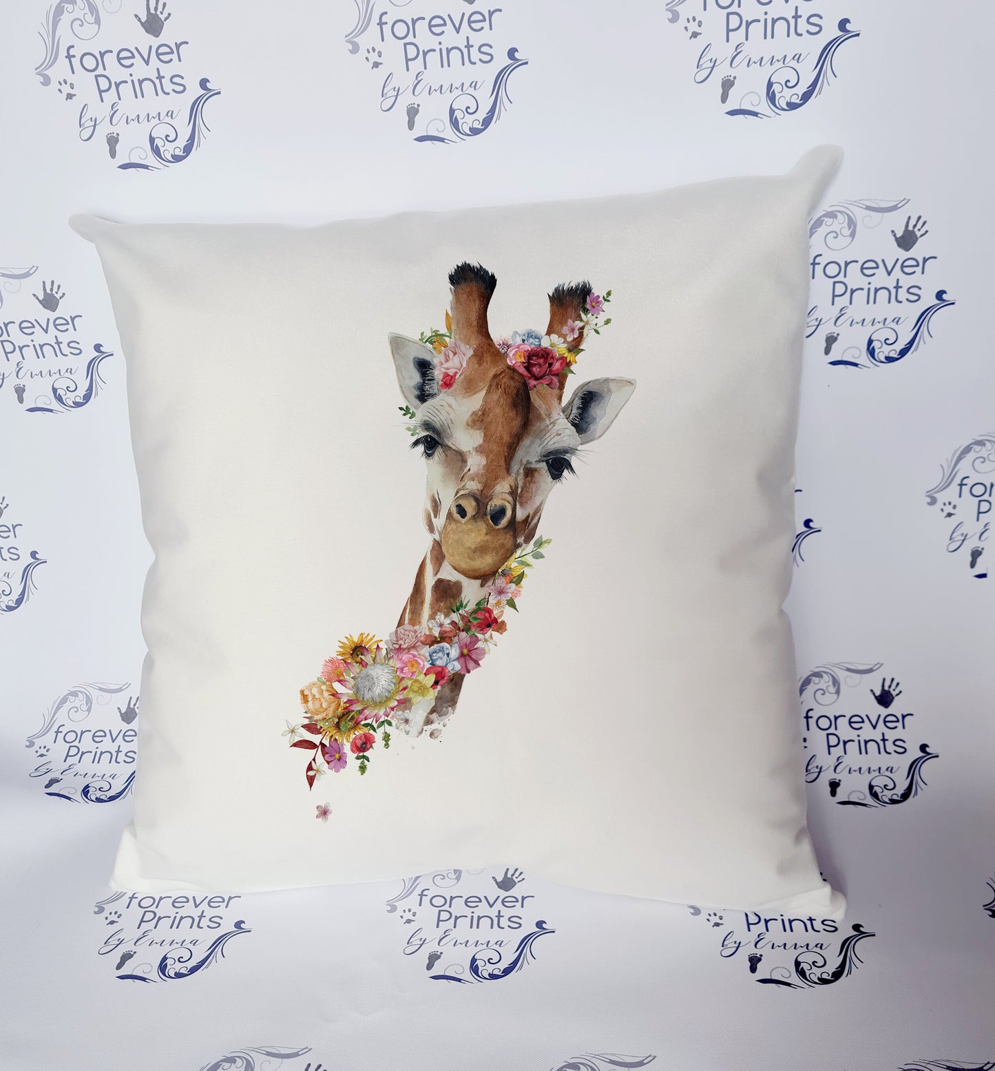 Personalised Giraffe Cushion, Safari Animal Gift