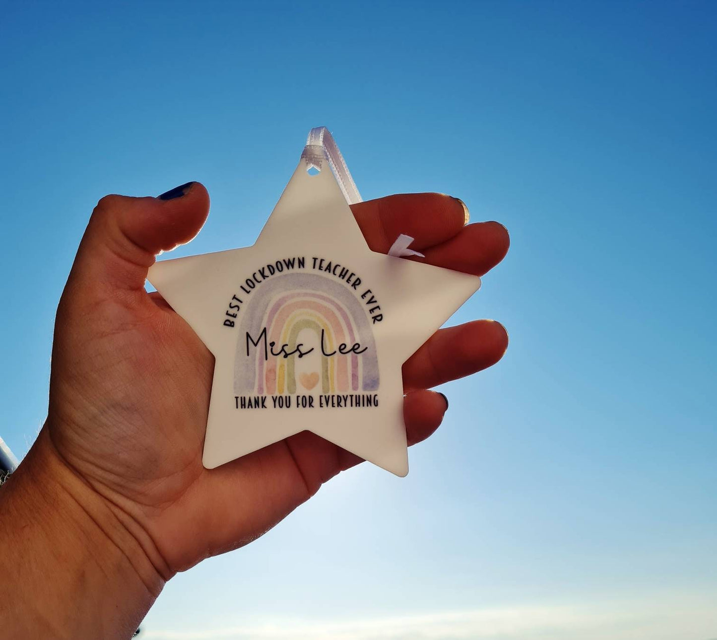 Teacher gift, thankyou lockdown teacher hanging decoration.