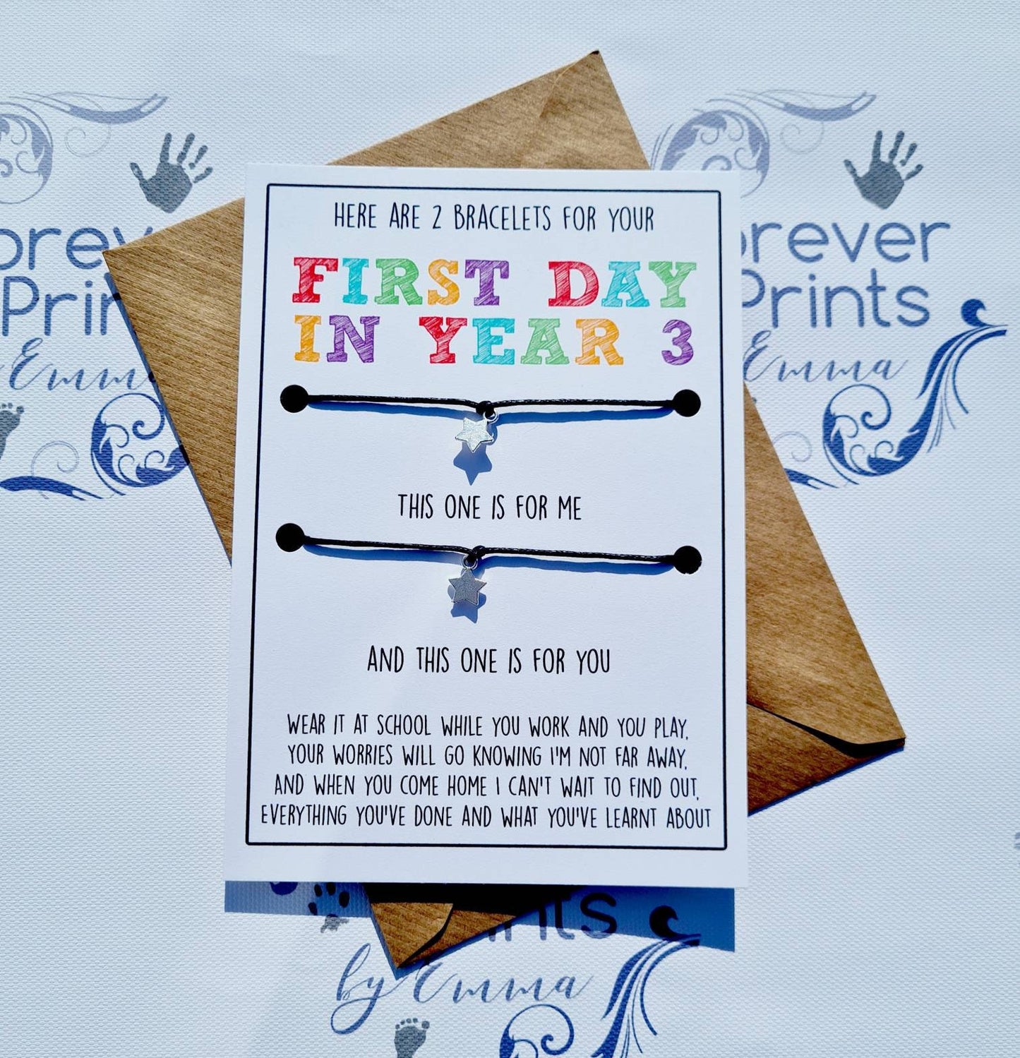First Day of School Wish Bracelet, Star Charm, Back to School Gift