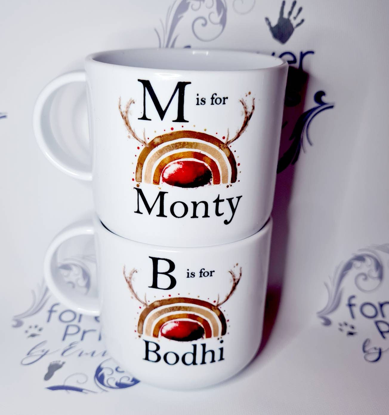 Personalised Unbreakable Child's Mug, Christmas Rainbow, 6oz or 11oz