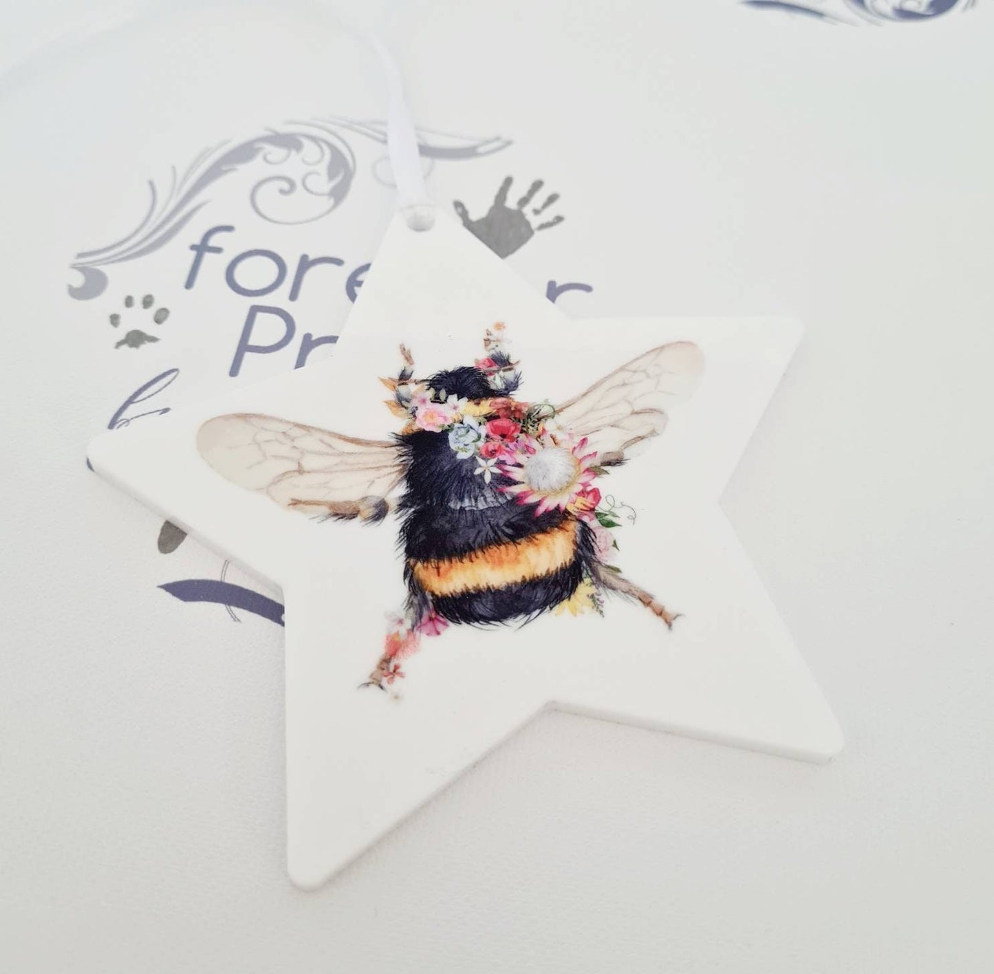 personalised bee hanging decoration,  bee gift