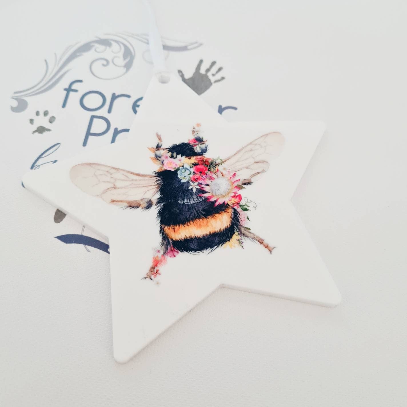 personalised bee hanging decoration,  bee gift