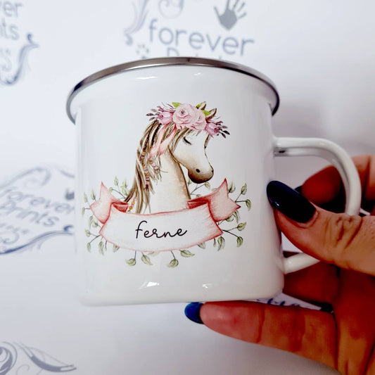 Personalised Pony Mug, Girls Horse Design