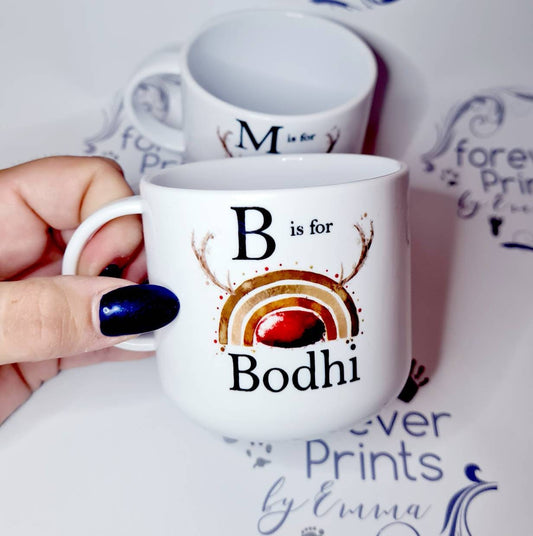 Personalised Unbreakable Child's Mug, Christmas Rainbow, 6oz or 11oz