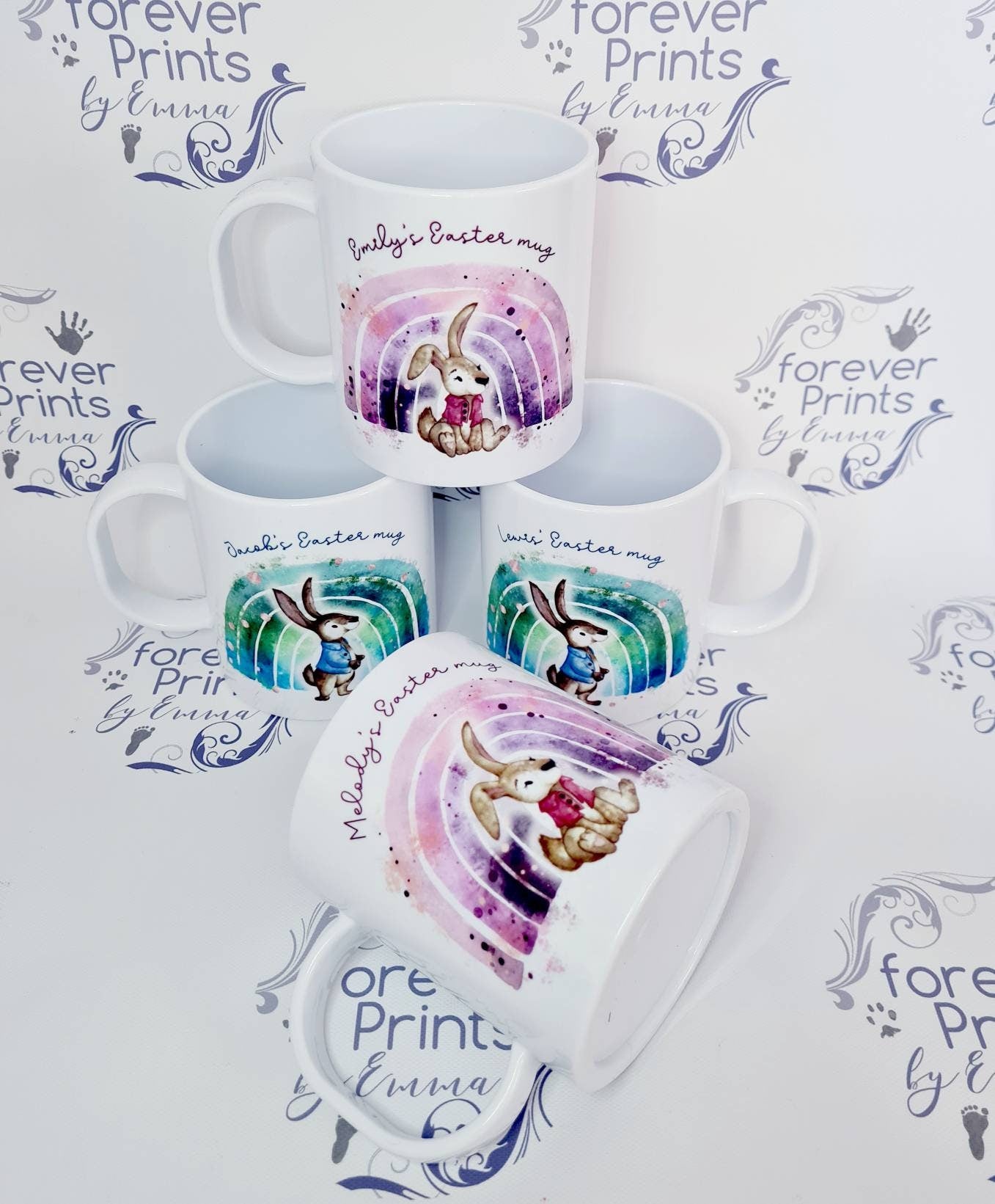 Personalised Easter Mug, Unbreakable Polymer, Kids Gift (6oz or 11oz)