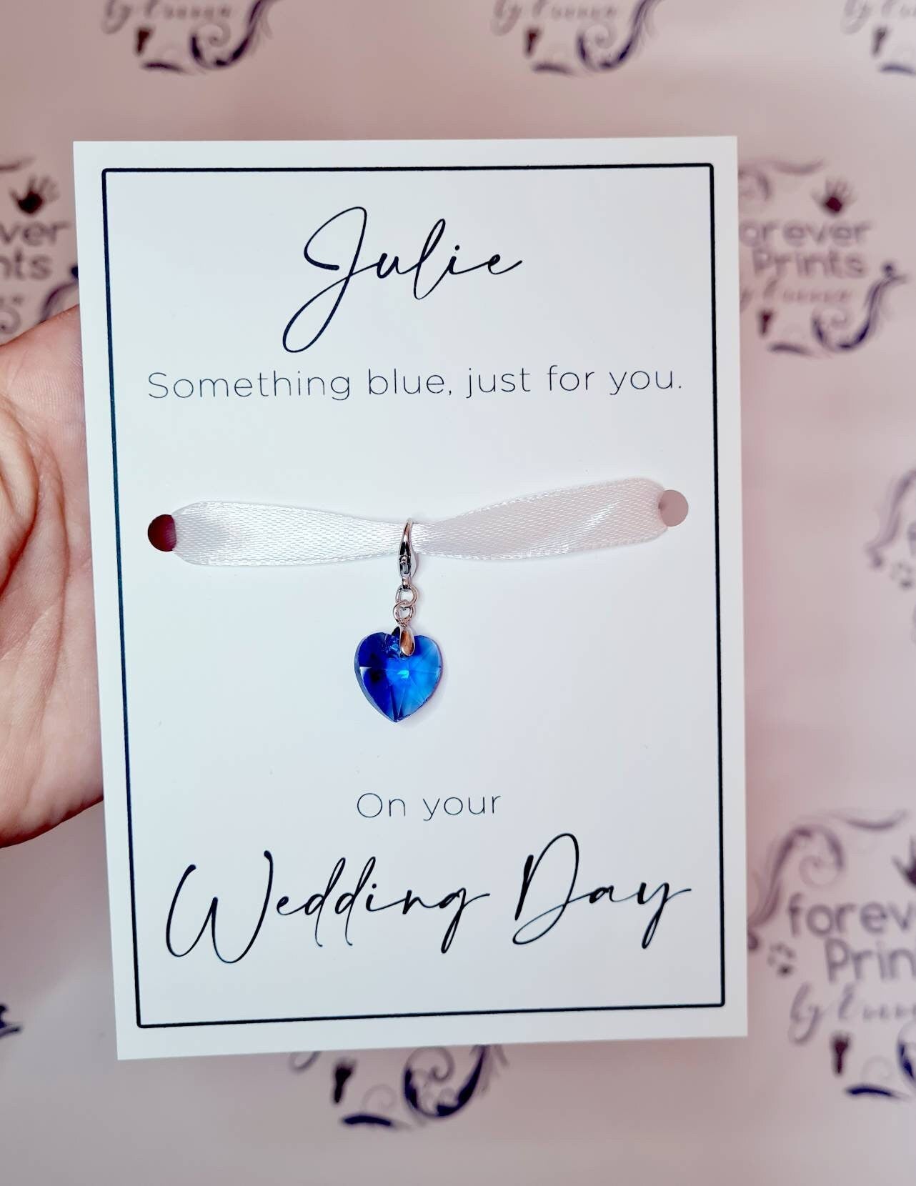 Something Blue Wedding Gift, Blue Heart Gemstone, Bride Tradition