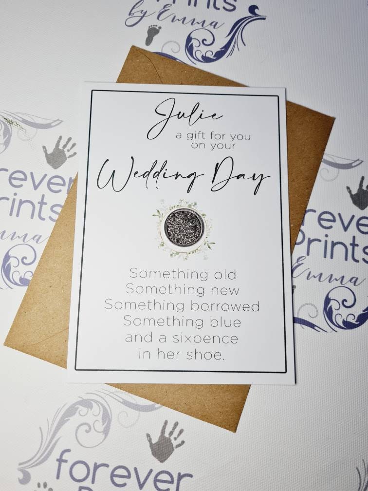 sixpence in her shoe, bride gift, wedding tradition