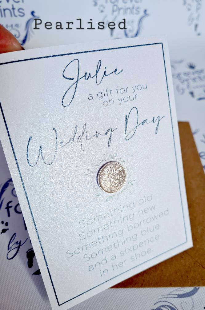 sixpence in her shoe, bride gift, wedding tradition