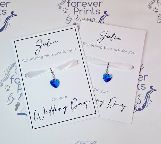 Something Blue Wedding Gift, Blue Heart Gemstone, Bride Tradition