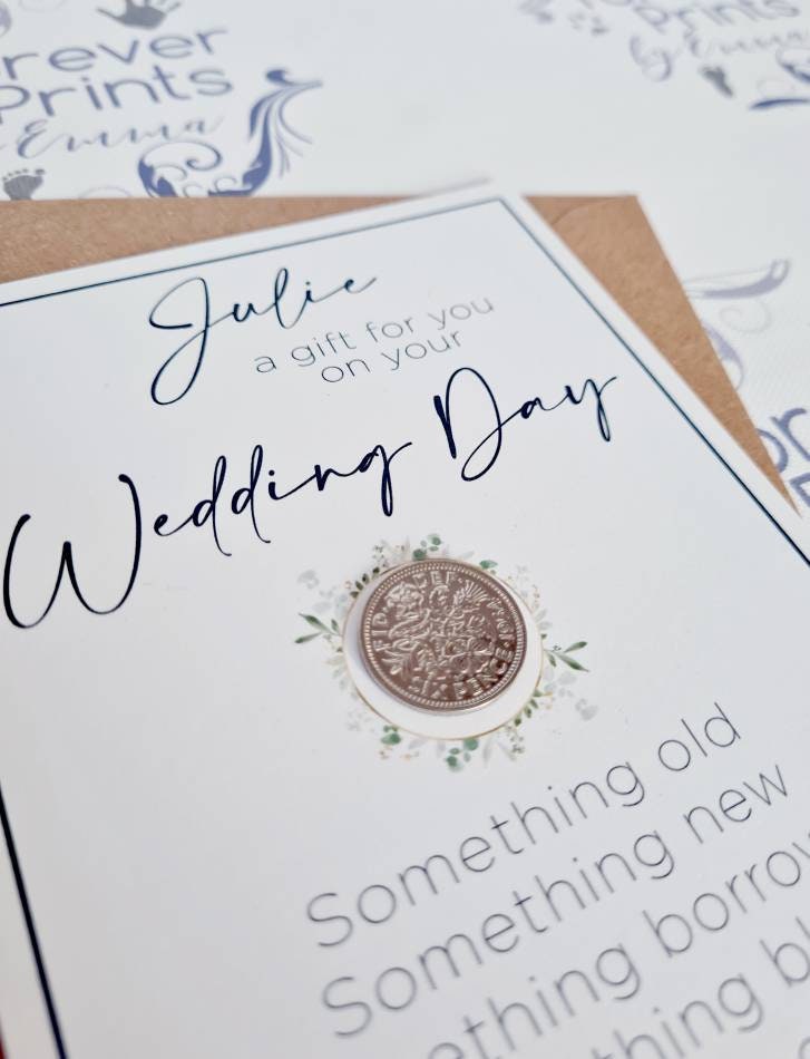 sixpence in her shoe, bride gift, wedding tradition