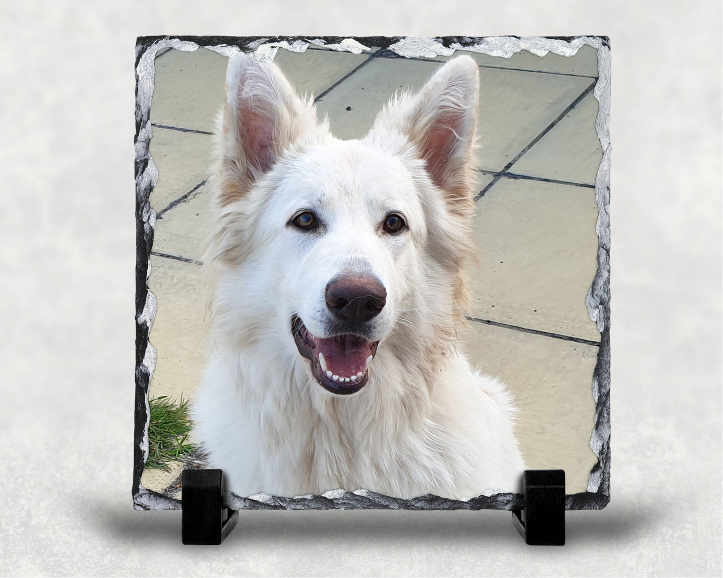 Personalised Photo Rock Slate, Custom Family Portrait (20cm x 20cm)