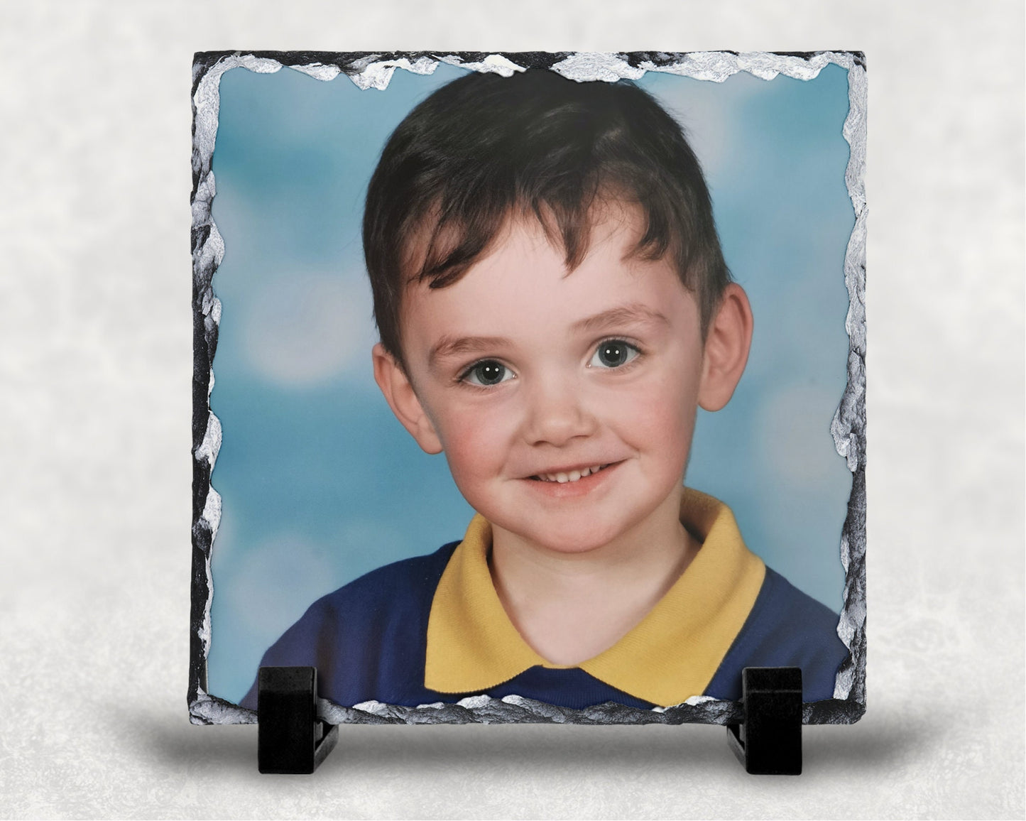 Personalised Photo Rock Slate, Custom Family Portrait (20cm x 20cm)