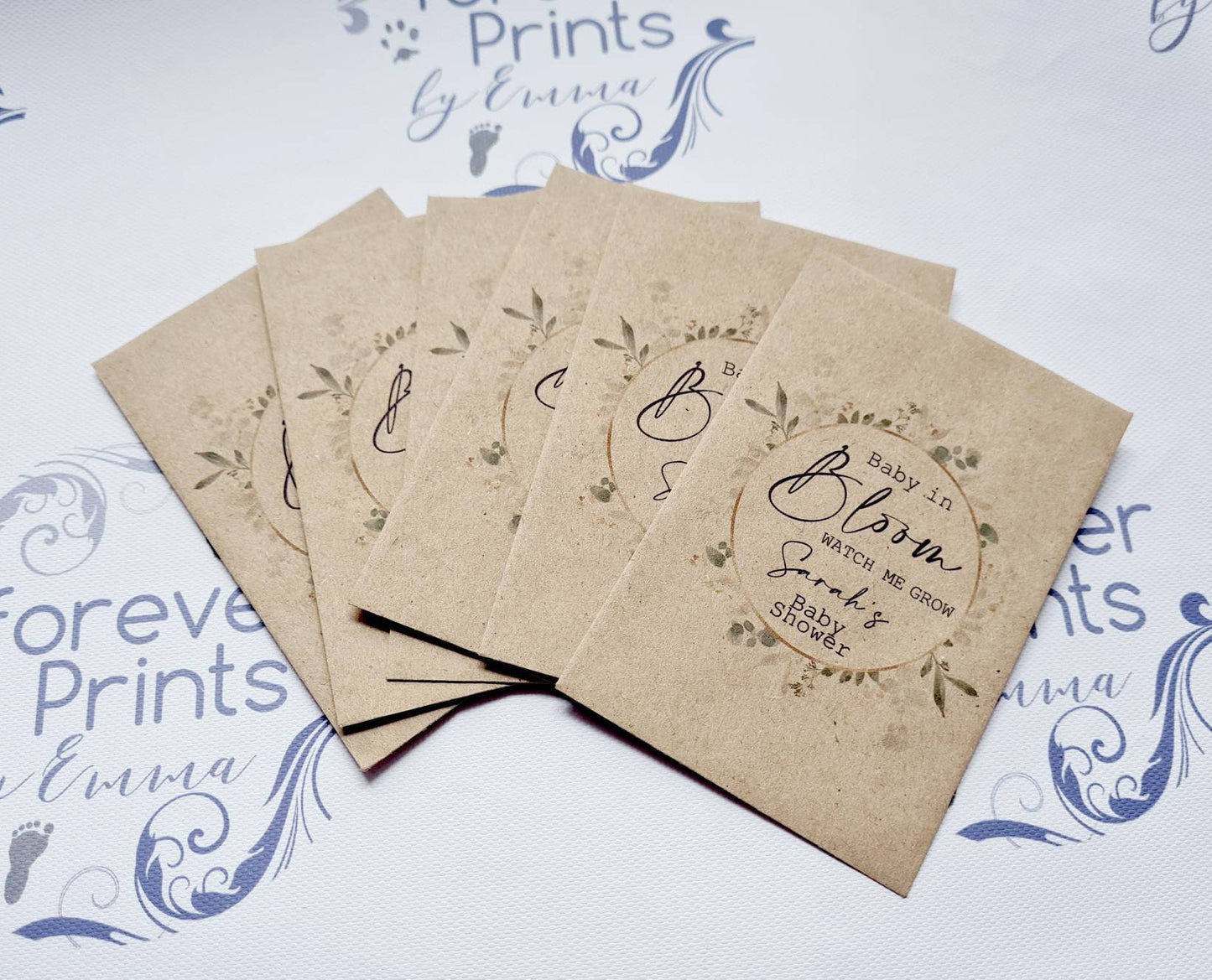 Baby shower seed packets, baby in bloom, watch me grow personalised seen packets, baby shower favours