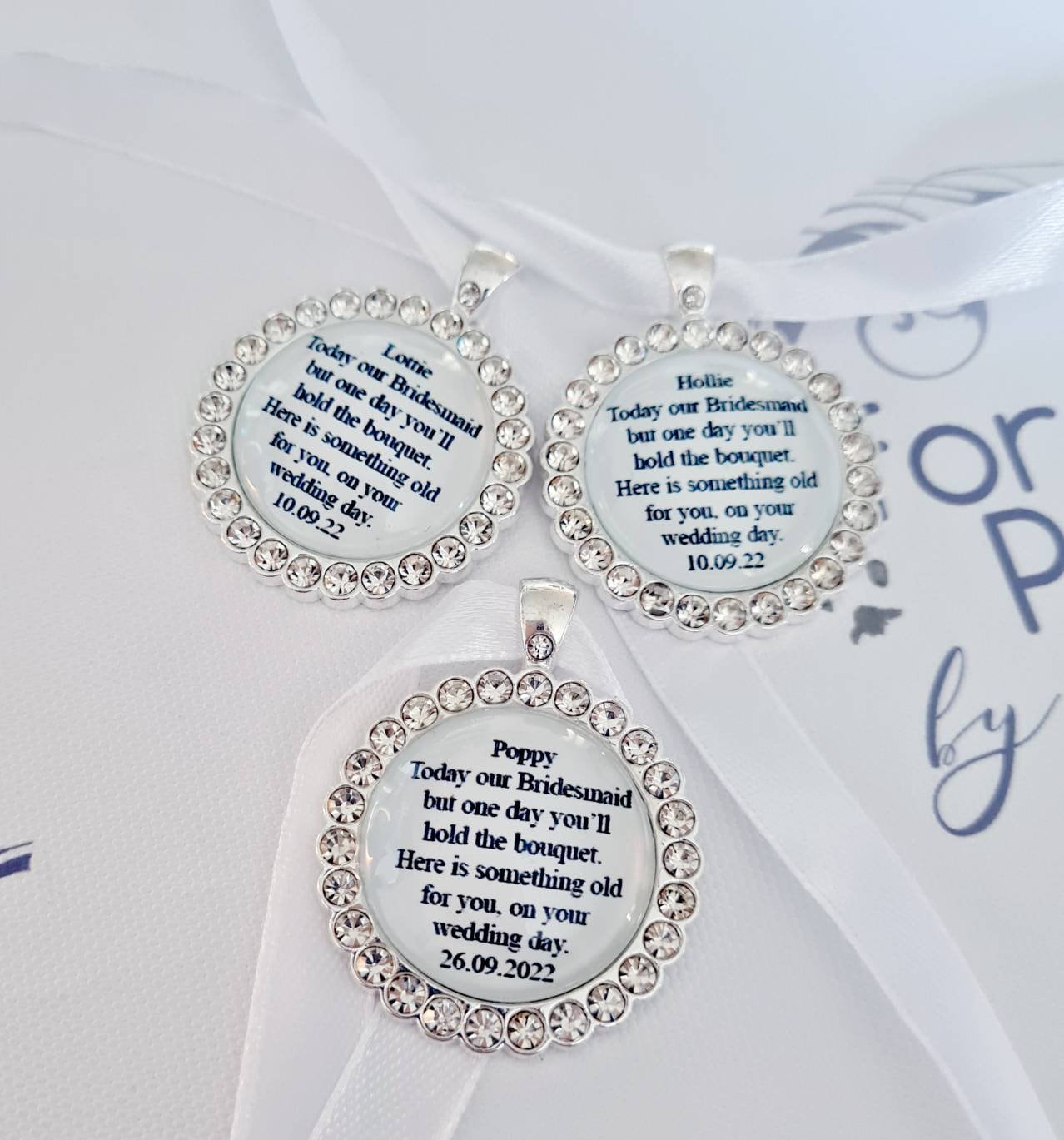 Personalised Flower Girl Charm, Wedding Keepsake Gift