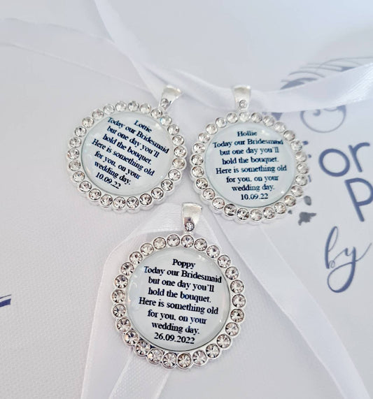 Personalised Flower Girl Charm, Wedding Keepsake Gift