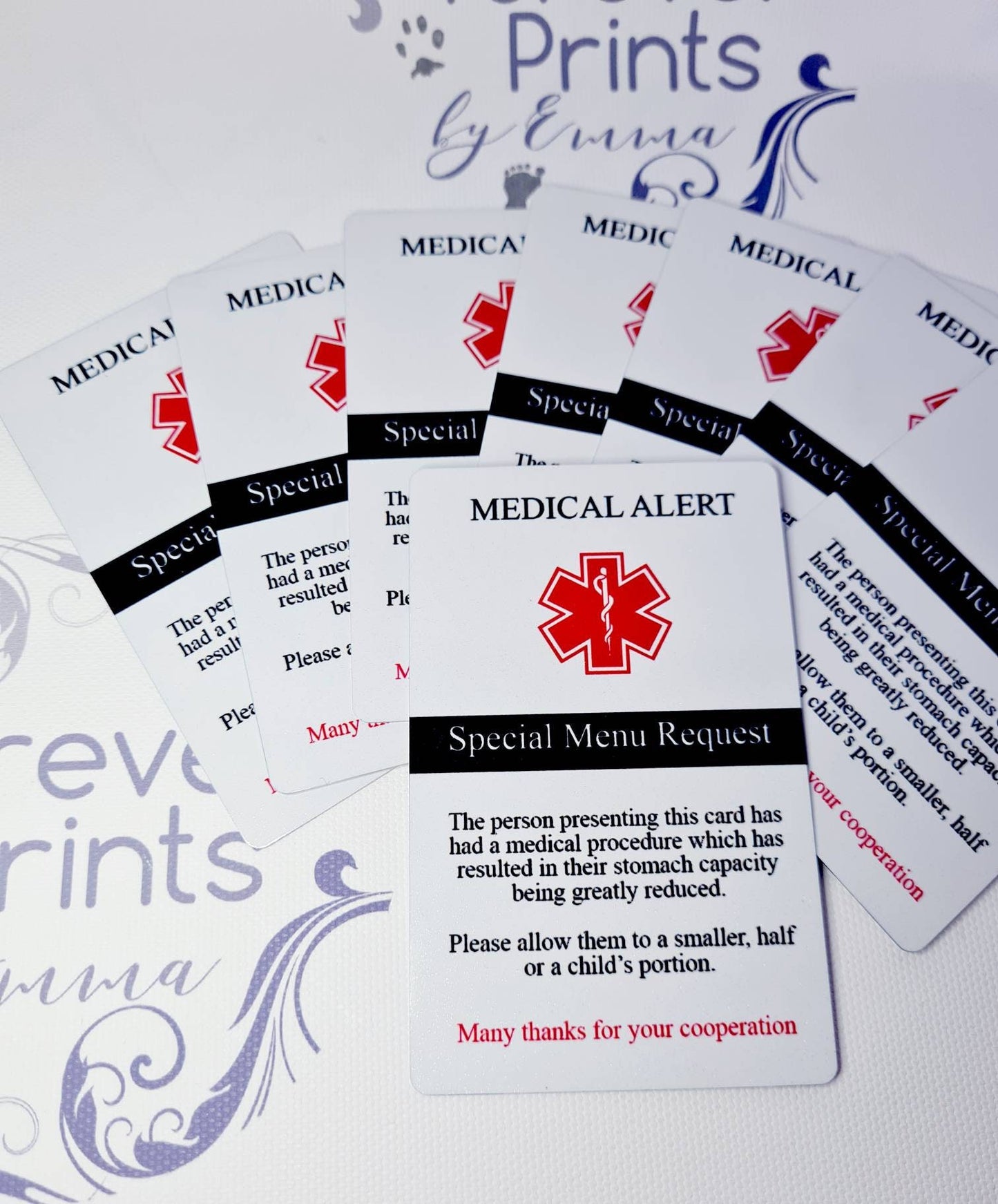 Gastric Sleeve Medical Alert Card, Bariatric Surgery Wallet Card