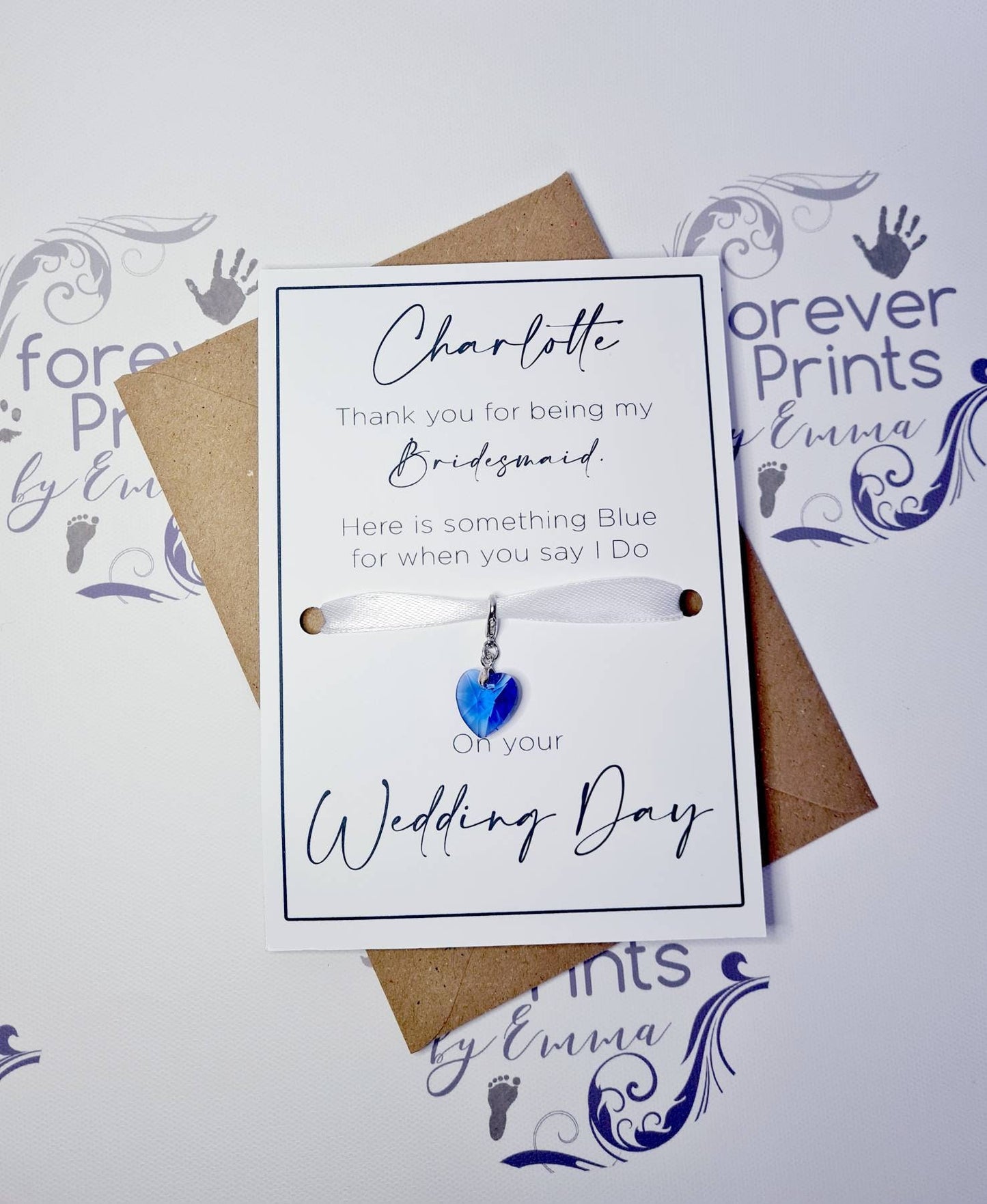 Flower Girl Gift, Something Blue Heart, Wedding Tradition