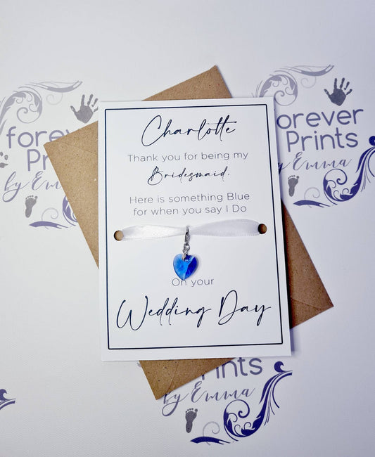 Flower Girl Gift, Something Blue Heart, Wedding Tradition
