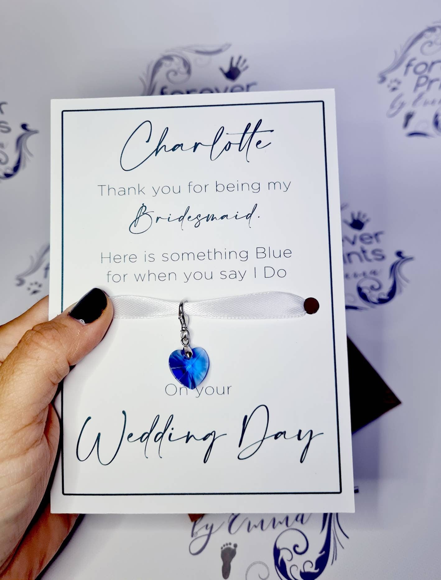Flower Girl Gift, Something Blue Heart, Wedding Tradition