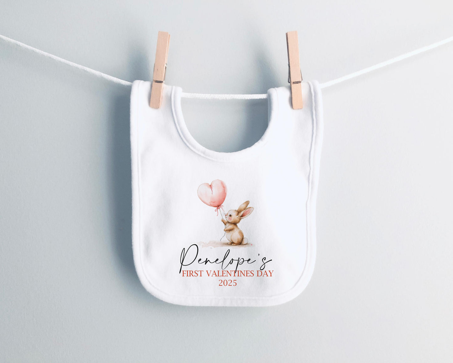 Personalised Baby's First Valentines Day Bib and Vest Set