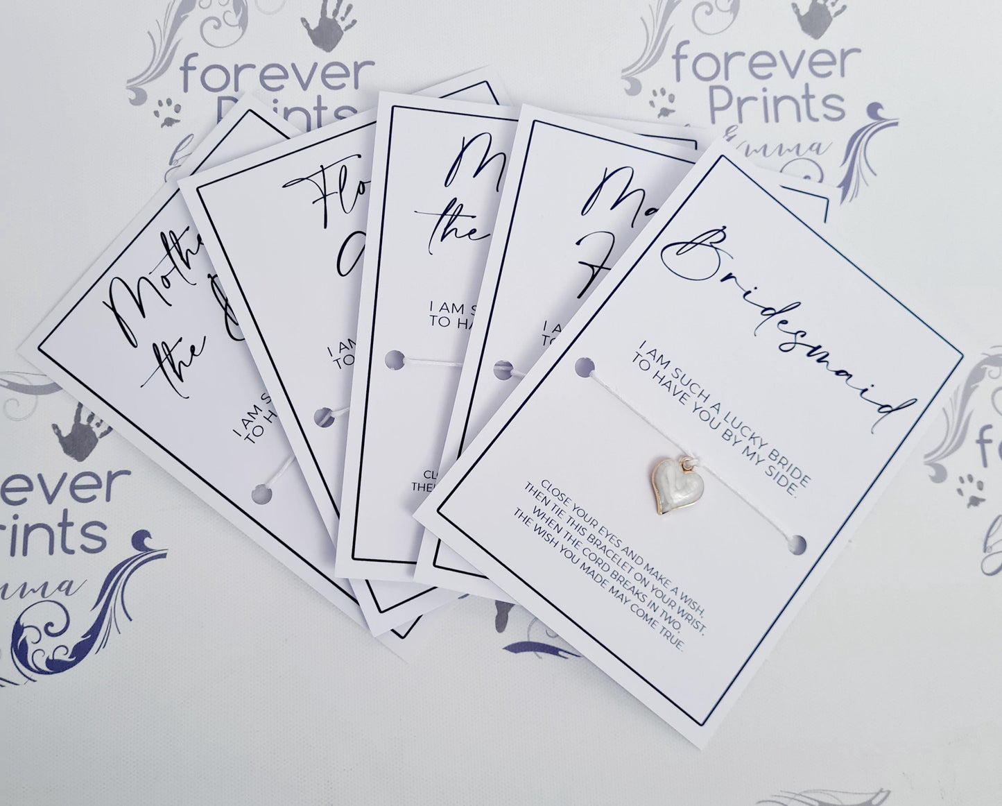 Bridal Party Wish Bracelet, Enamel Heart Charm, Bridesmaid Gift