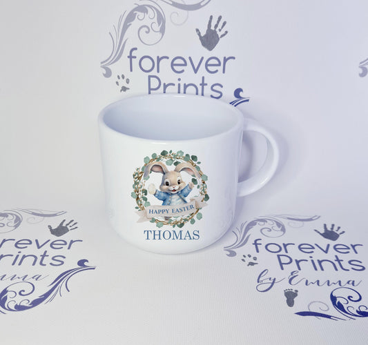 Personalised Easter Bunny Unbreakable Mug, Children's Polymer Mug