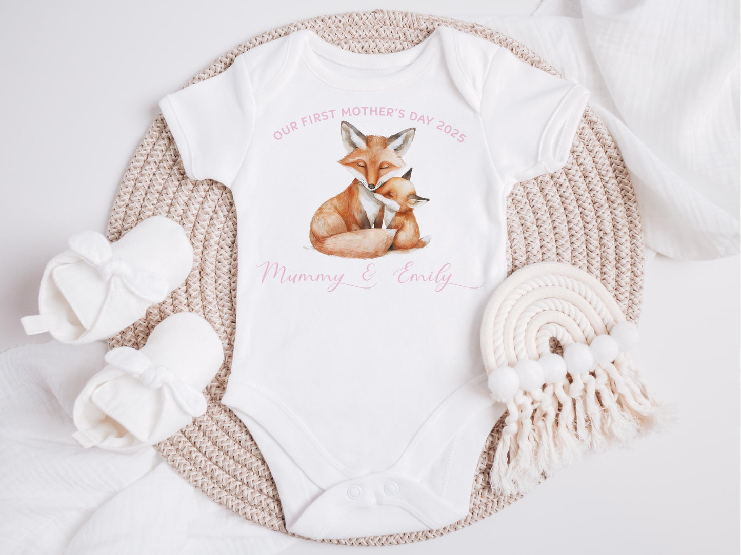 Personalised First Mother's Day Baby Vest and Bib Set