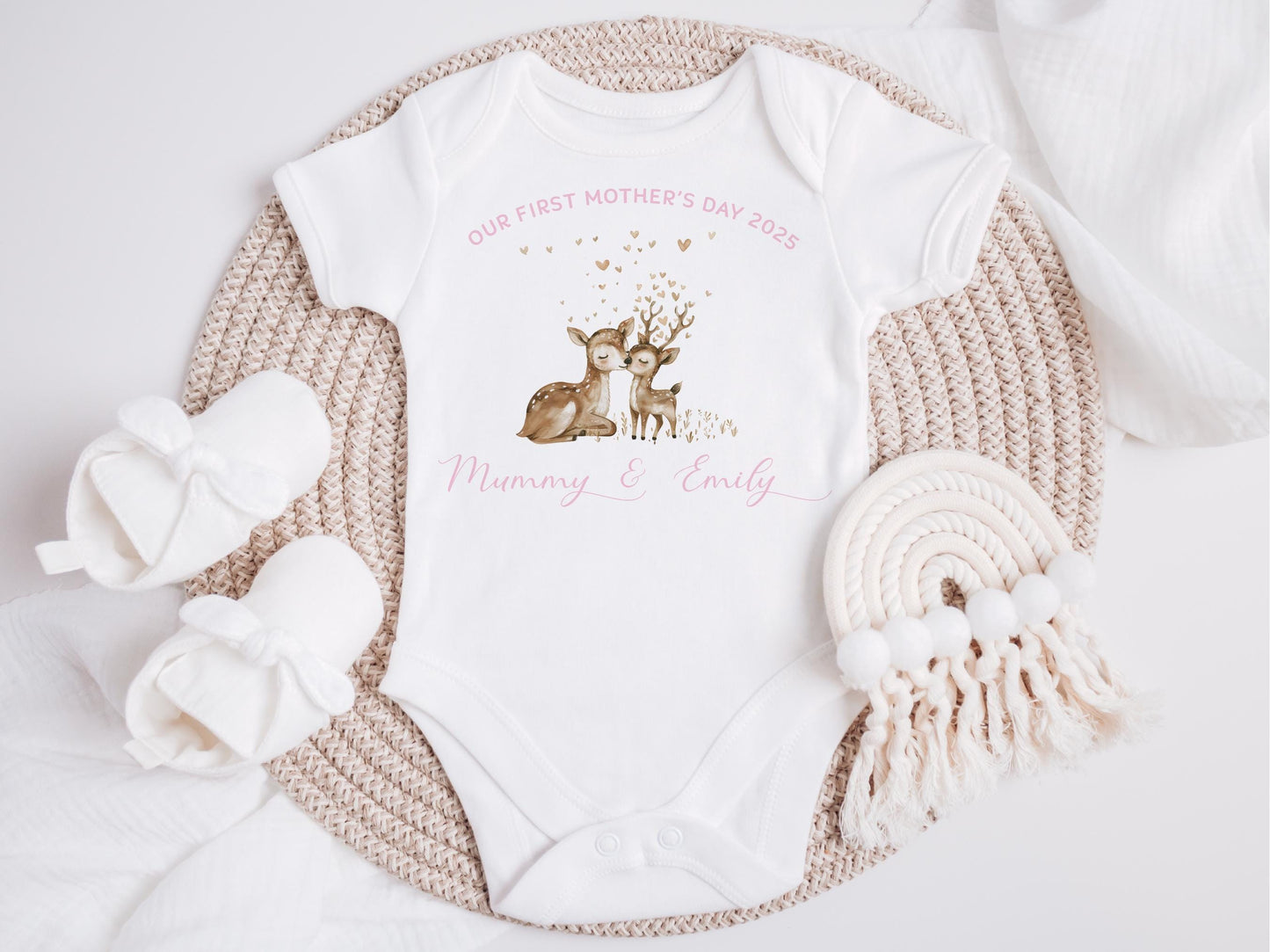 Personalised First Mother's Day Baby Vest and Bib Set