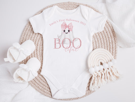 Personalised First Halloween Baby Bodysuit, Cotton Vest